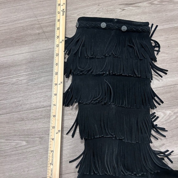 Minnetonka Suede Fringe 5 Layer tall boot women’s size 9 - Picture 15 of 16